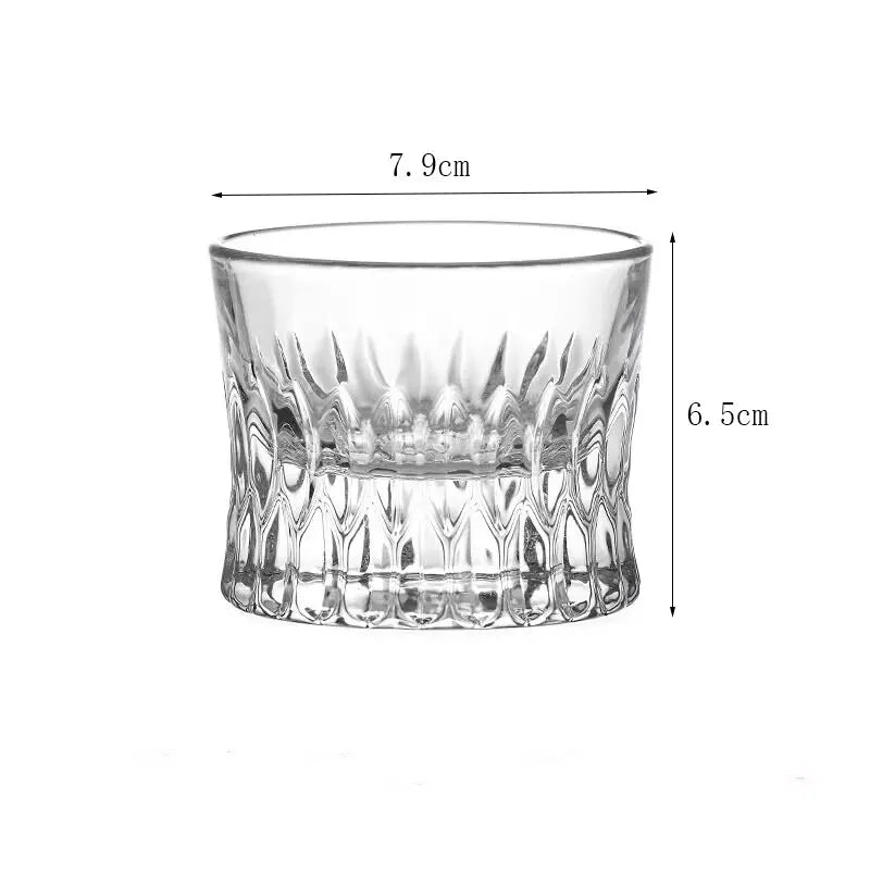 Coffee Cup Glass Cup Striped Water Cup Living Room Drinking Cup Transparent Tea Cup with Handle Simple Thick-botted Glass Cup