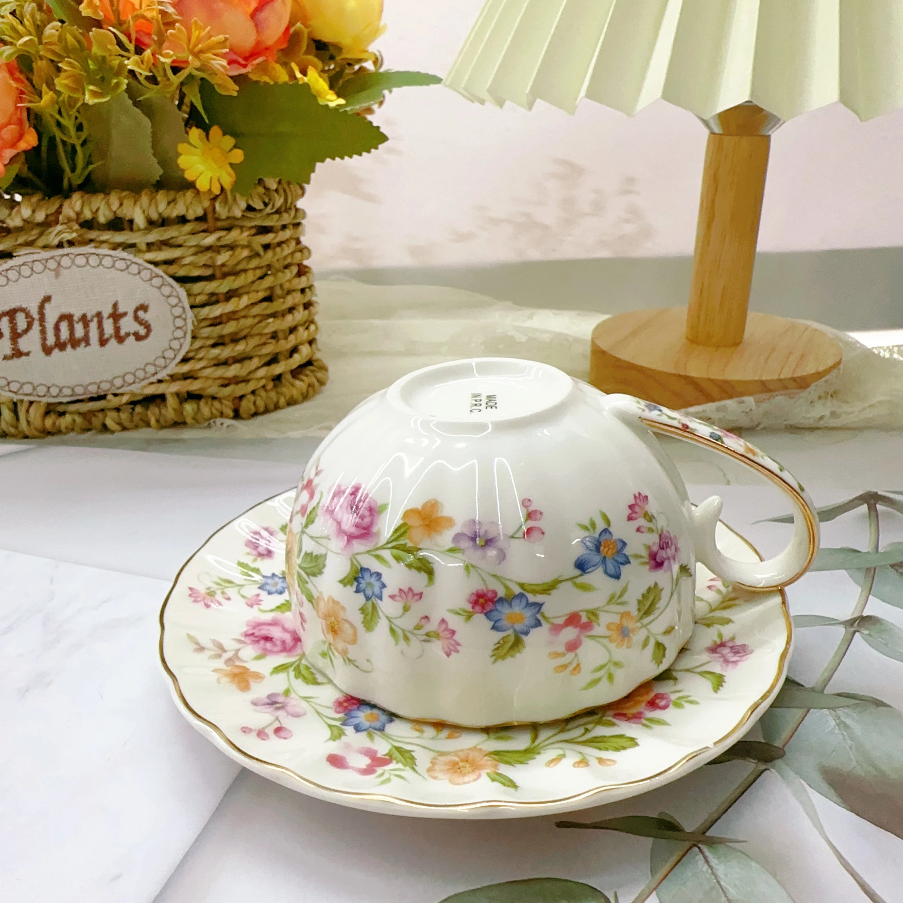 Colorful Afternoon Tea Exquisite European Pumpkin Cup Coffee Cup Plate-180ml