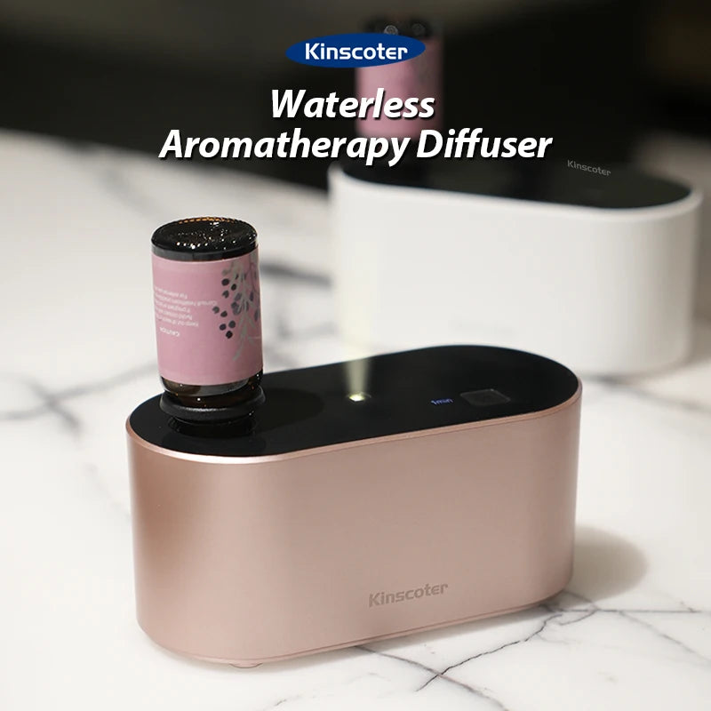 KINSCOTER Portable Waterless Aroma Diffuser Essential Oil Nebulizing Diffusion Machine for 10ml 20ml Oil Bottles with Bag