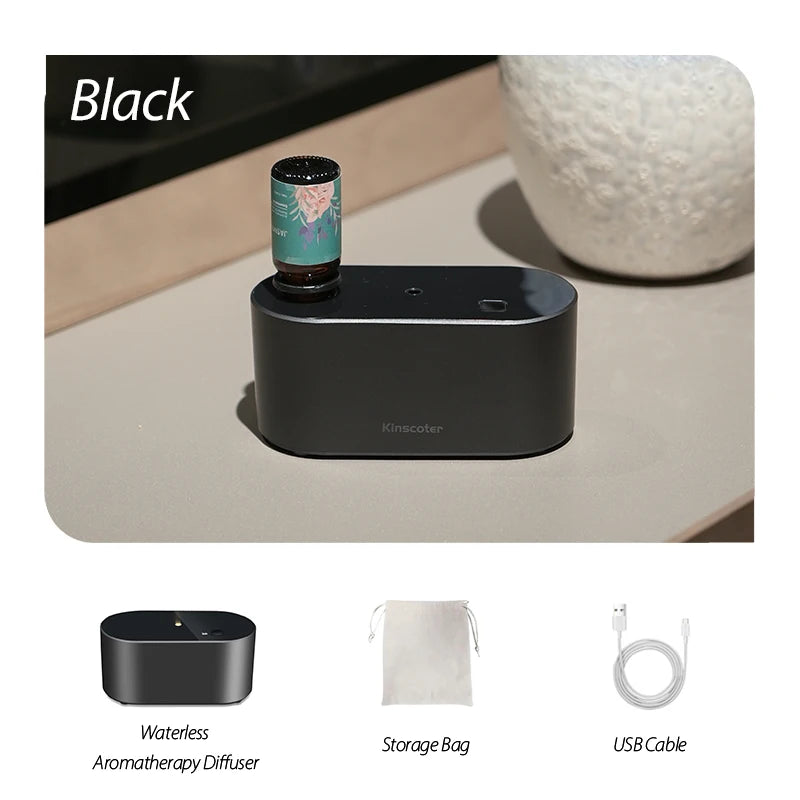 KINSCOTER Portable Waterless Aroma Diffuser Essential Oil Nebulizing Diffusion Machine for 10ml 20ml Oil Bottles with Bag