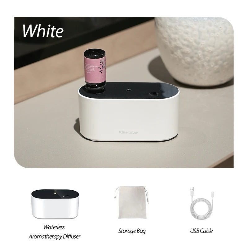 KINSCOTER Portable Waterless Aroma Diffuser Essential Oil Nebulizing Diffusion Machine for 10ml 20ml Oil Bottles with Bag